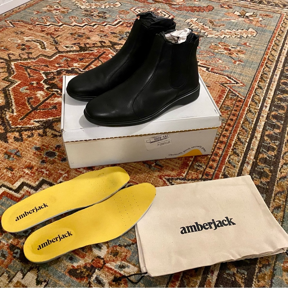 Mens Amberjack Black Chelsea Boot Size 8.5